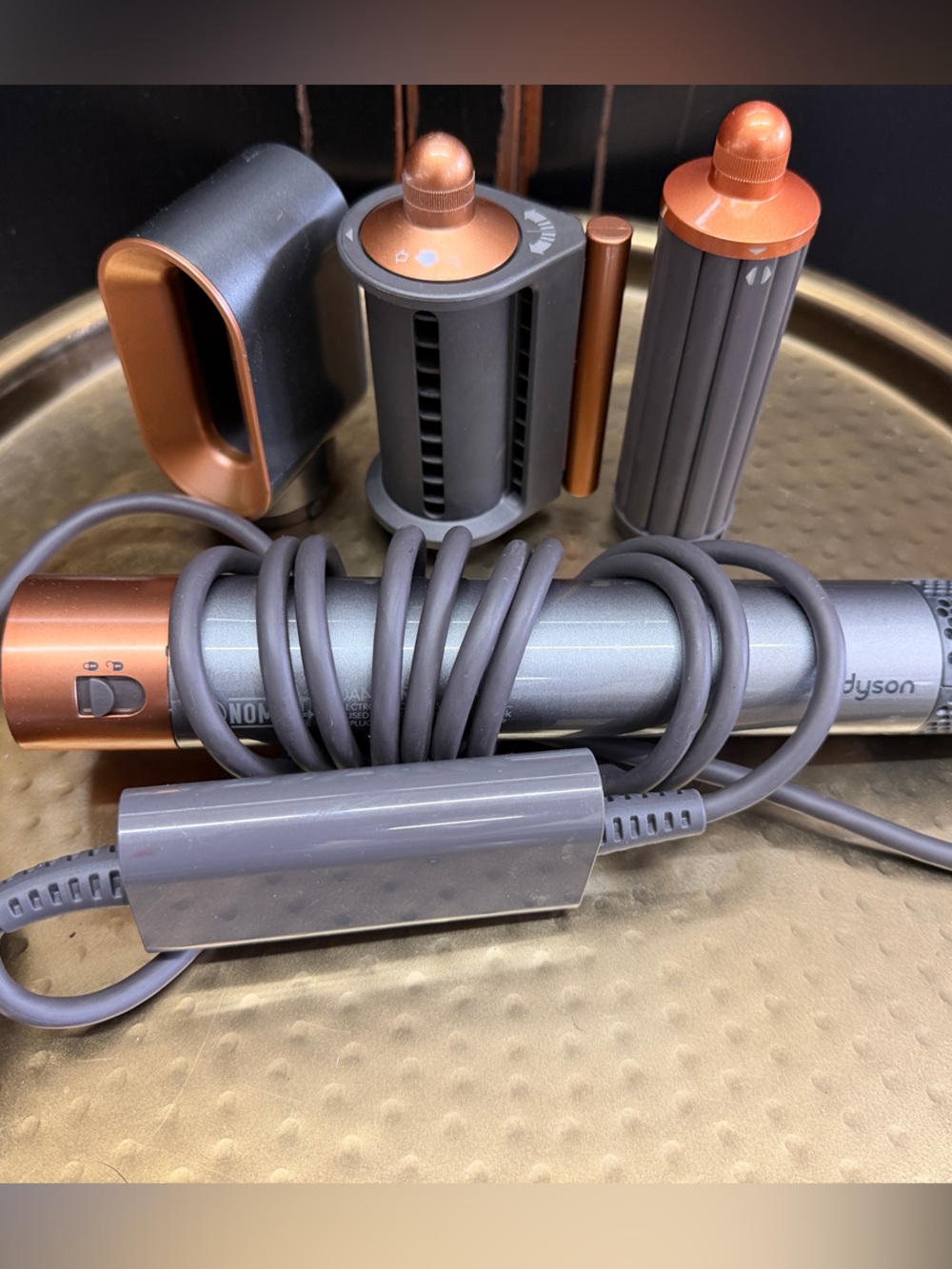 Dyson styler in Silver and Copper Accents